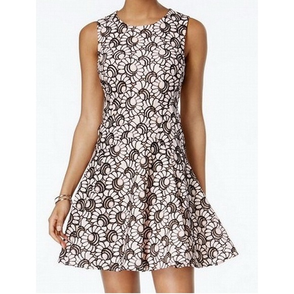 Tommy Hilfiger Sleeveless Lace Fit Flare Dress - Picture 1 of 9